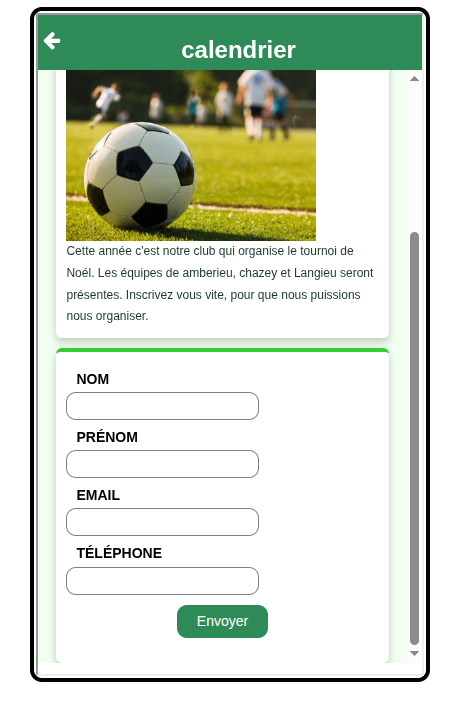 Détail événement mobile