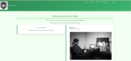 Aperçu du template de site FootClub